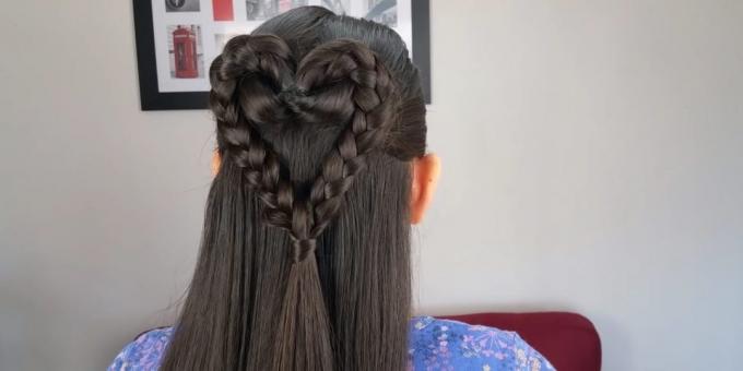 Frisyrer for jenter: løse hår fra hjertet av flettingen