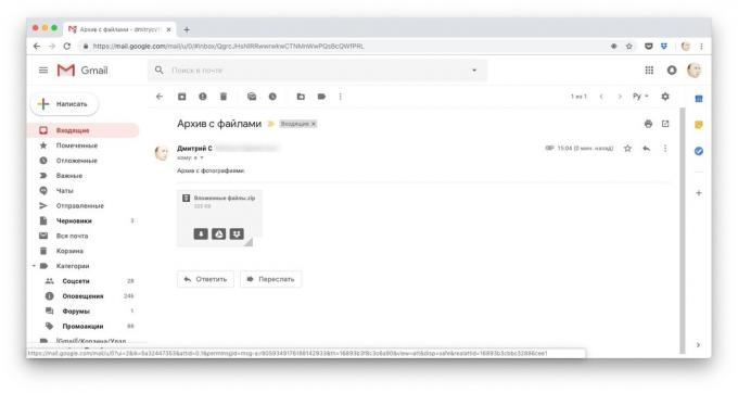Måter å laste ned filer til Dropbox: Husk Gmail vedlegg