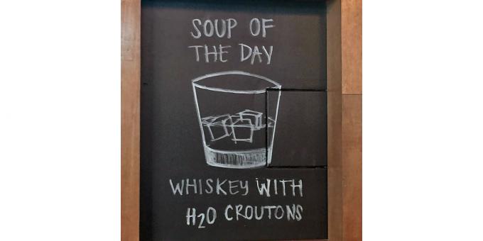 Barer og restauranter: suppe av dagen med whisky