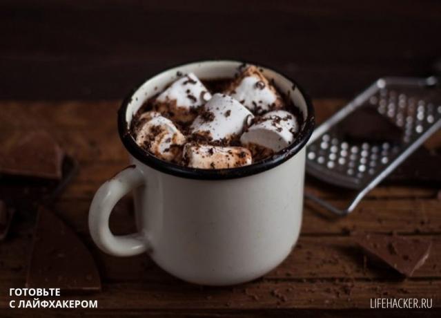 Oppskrift: Perfect Hot Chocolate - add marshmallow
