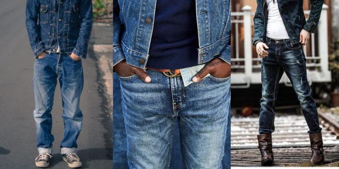 Vintage shabby jeans for menn - 2019