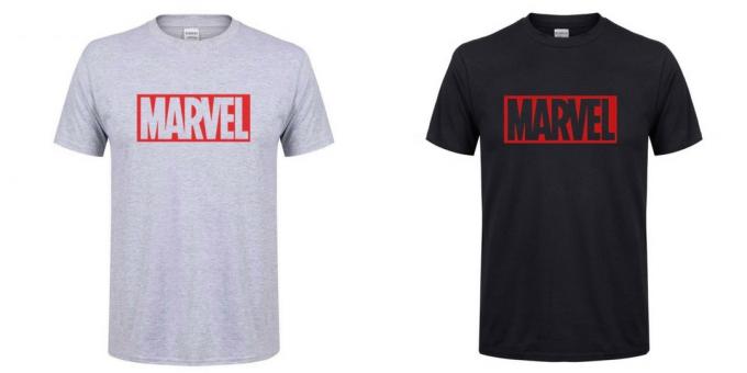T-skjorter med logoen til Marvel