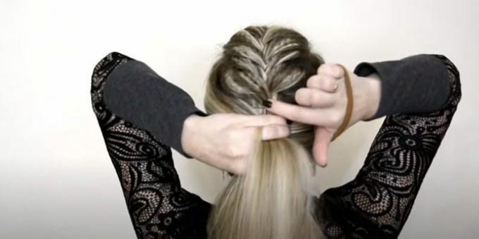 Runde ansiktsfrisyrer for kvinner: bind håret til en høy hestehale