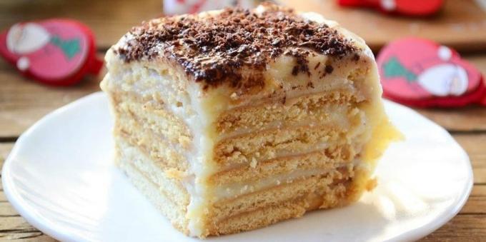 Kake kake med vaniljesaus