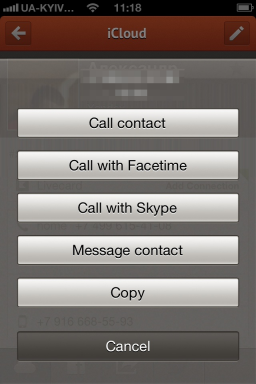 Cobook - utmerket gratis Contact Manager for iPhone