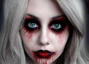 Makeup for Halloween: 10 vakre forferdelige ideer