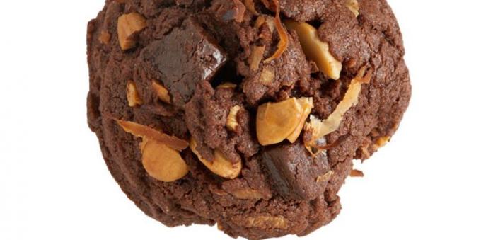 Sjokolade cookies med kokos og nøtter