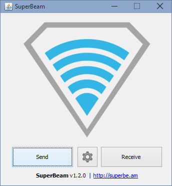 Rask overføring av store filer med SuperBeam Windows