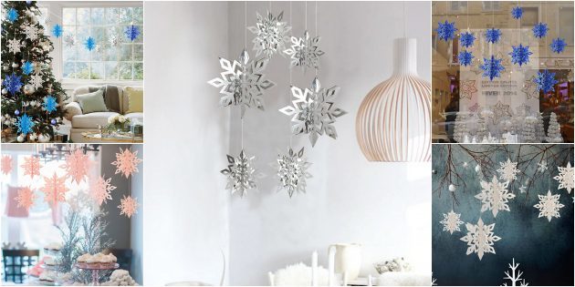 Julepynt med AliExpress: Snowflake laget av papp