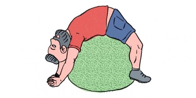Hvordan bli kvitt smerter i muskler: øvelser med gymnastikkballen