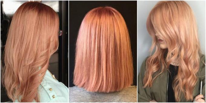 Fasjonable hårfarge: rosa og honning blonde