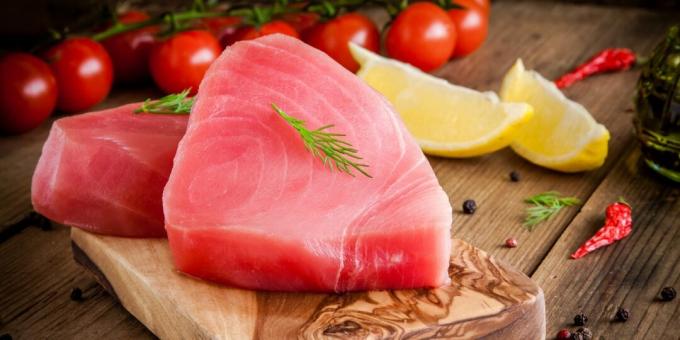Matvarer som inneholder jod: tunfisk