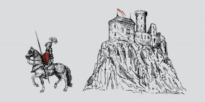 Visualisering: Ytterligere utdypning skjold metafor - en middelaldersk ridder
