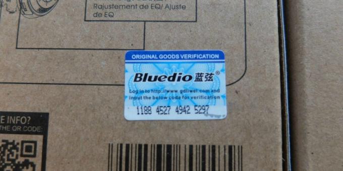 Hologrammet på emballasjen av det opprinnelige bluedio