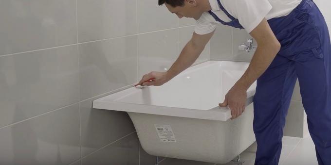 Installere bad med hendene: Prøv og angi et bad