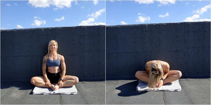 Enkle yogaøvelser: Bundet vinkelposisjon