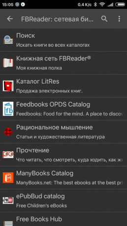 FBReader: nettverket biblioteket