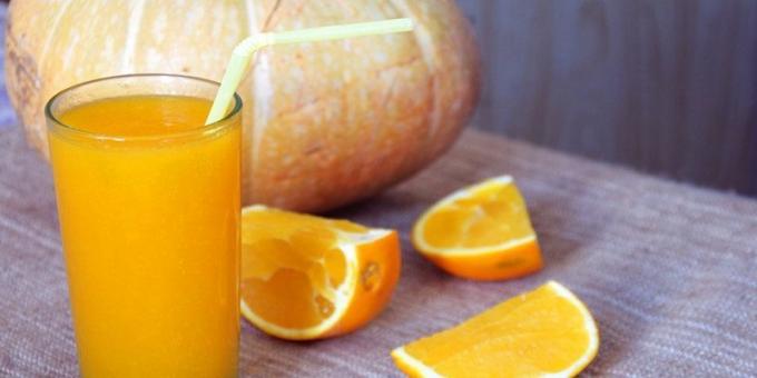 Gresskar juice med appelsin