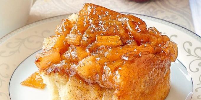 Muffins med epler i vanilje frosting