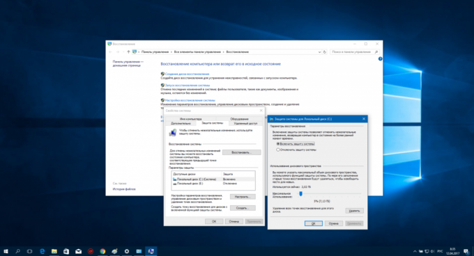 Konfigurer Windows 10: Systemgjenoppretting service