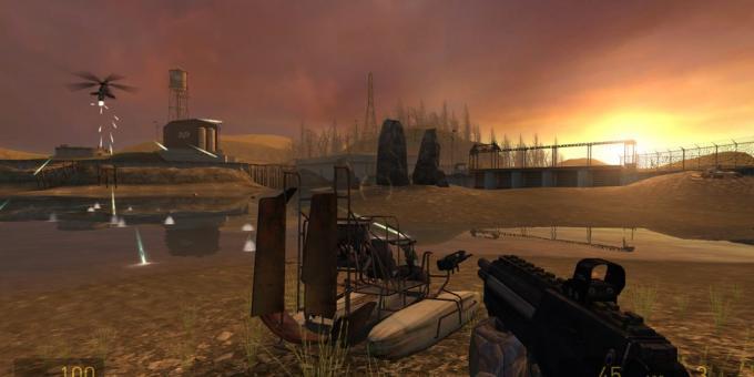 Skytespill med tomten: Half-Life 2 (avfyring ved solnedgang)