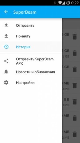 Hvordan overføre store filer med SuperBeam for Android