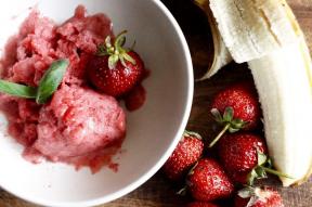 RECIPES 3-utførelsen banan jordbær iskrem