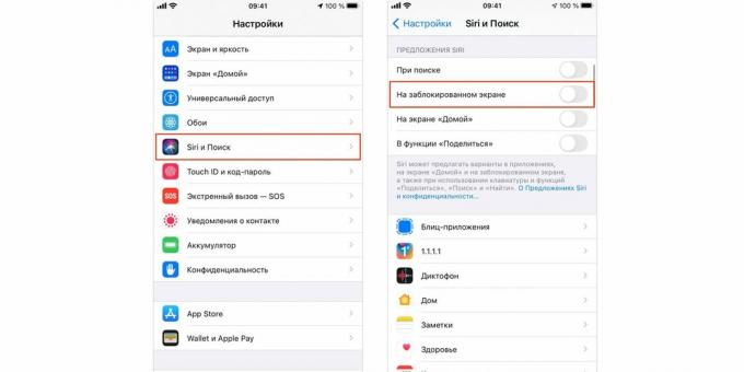 IPhone låseskjerm: Tilpass Siri-forslag