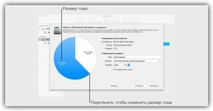 Hvordan partisjonere en disk i MacOS: Innstillinger