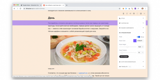 Readermode utvidelse legger en full lesemodus i Chrome 