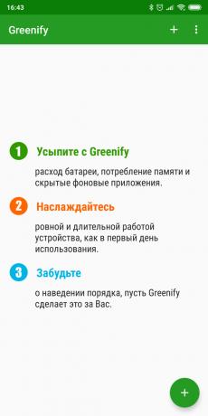 Greenify søknad med root-rettigheter sparer batteri