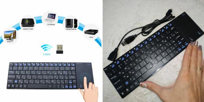 AliExpress Fast Shipping: Trådløst tastatur med pekeplate