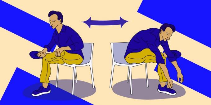Stretching på jobb: øvelsen "Åpne hoftene"