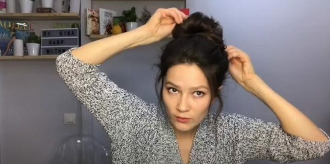 Kvinners frisyrer for et rundt ansikt: Demonter den resulterende bunen litt med fingrene