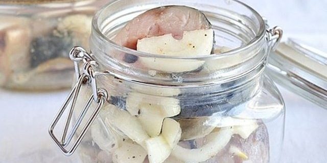 Hvordan pickle makrell med eddik og solsikkeolje