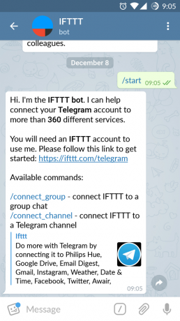 Oppdater Telegram: integrasjon med IFTTT, nedfelt prat og en forbedret photo editor