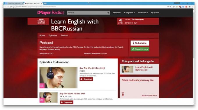 Podcaster å lære engelsk: Lær engelsk med BBCRussian