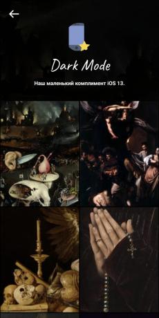 Bakgrunn med kjente malerier for de mørke modus applikasjons ArtWalls