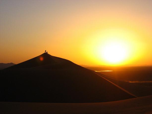 Solnedgang i Sahara