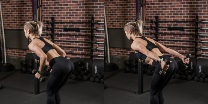 De beste øvelsene for triceps: forlengelsesarmer med manualer i skråningen