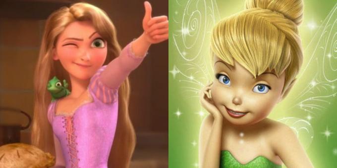 Hvordan bestemme tsvetotip bruke kontrast: Rapunzel og Tinkerbell