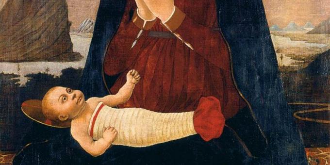 Barn fra middelalderen: "Madonna og barn", Alesso Baldovinetti