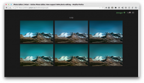 Polarr - online redaktør av bilder med en rekke filtre