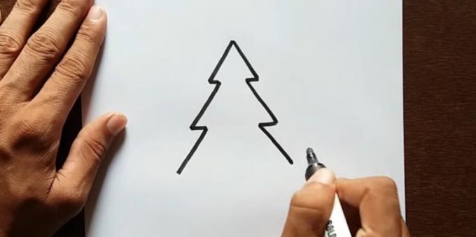 hvordan å tegne et tre: legge til en tredje tier