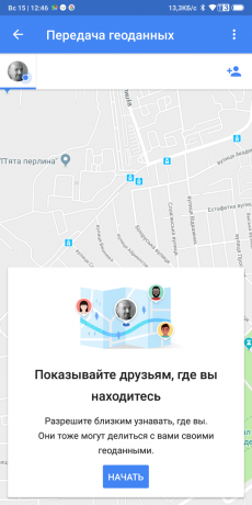 Google Maps. Posisjonsdeling