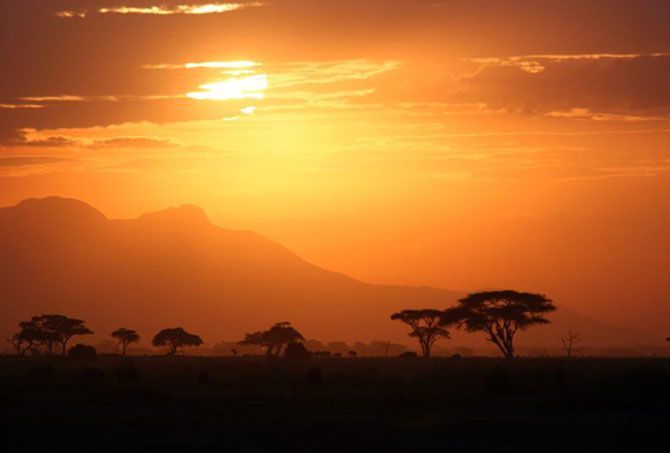 Solnedgang i Tanzania