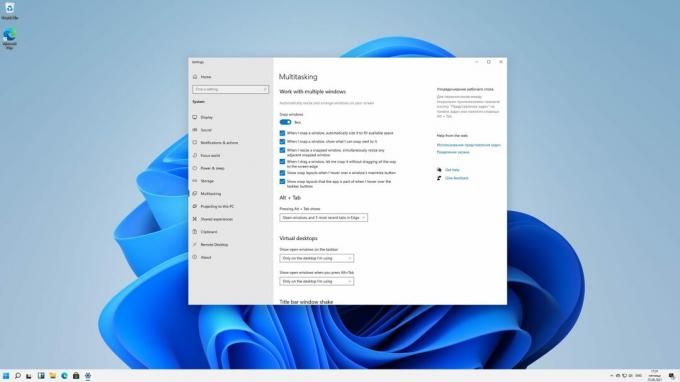 Forbedret arbeid med flere skjermer i Windows 11