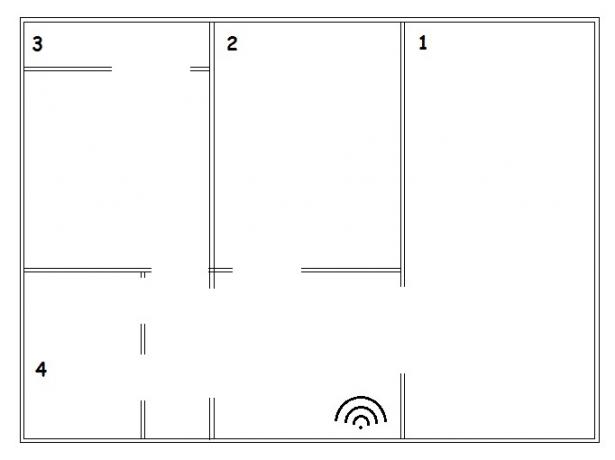 Xiaomi Router 3: Scheme leiligheter