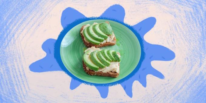 Sunn mat: en sandwich med ost og avocado