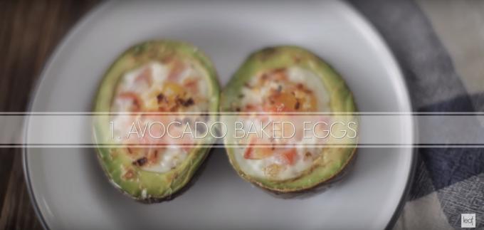 egg oppskrift, bakt avocado